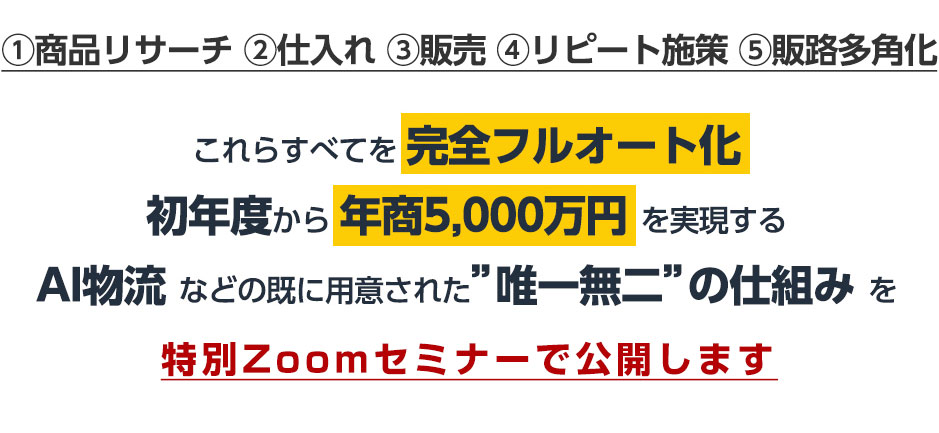 Amazonリピート物販3.0特別Zoomセミナー＆実践講座説明会を開催します！